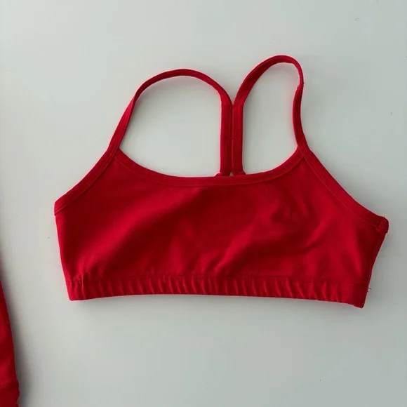Beyond Yoga Spacedye Red Leggings & Sports Bra Set - Picture 2 of 7